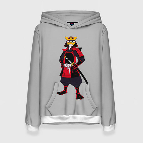 Женская толстовка Утка-самурай с катаной / 3D-Белый – фото 1