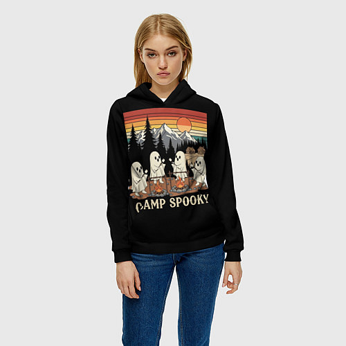 Женская толстовка Приведения на кемпинге / 3D-Черный – фото 3
