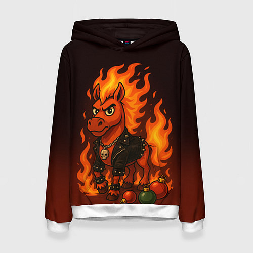 Женская толстовка Огненный конь 26 / 3D-Белый – фото 1