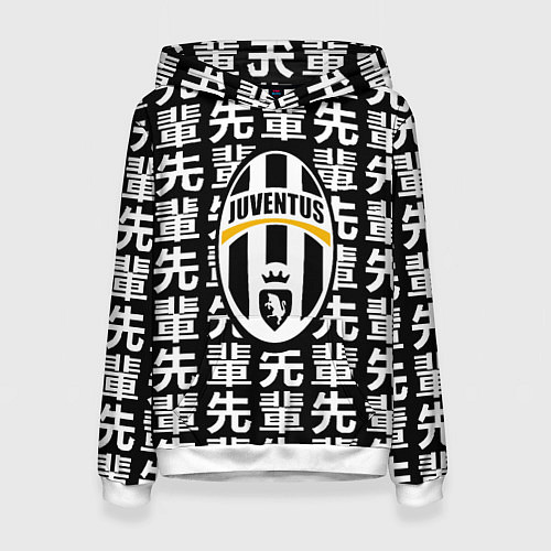 Женская толстовка Ювентус япония символы / 3D-Белый – фото 1