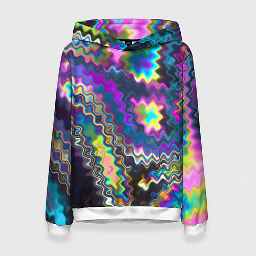 Женская толстовка Абстракция переливы / 3D-Белый – фото 1