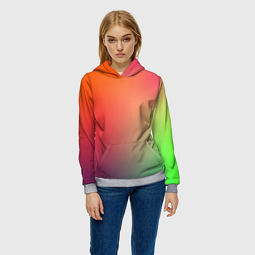 Женская толстовка Color multicolored / 3D-Меланж – фото 3