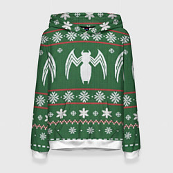 Толстовка-худи женская Рождественский свитер Венома, цвет: 3D-белый