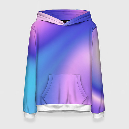 Женская толстовка Color multicolored gradient / 3D-Белый – фото 1