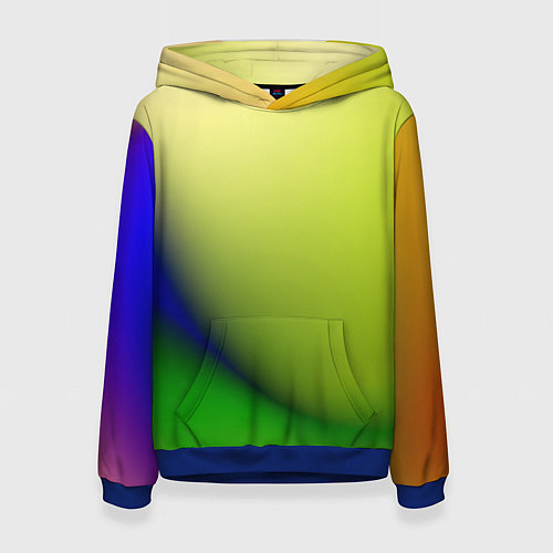 Женская толстовка The color is multicolored / 3D-Синий – фото 1