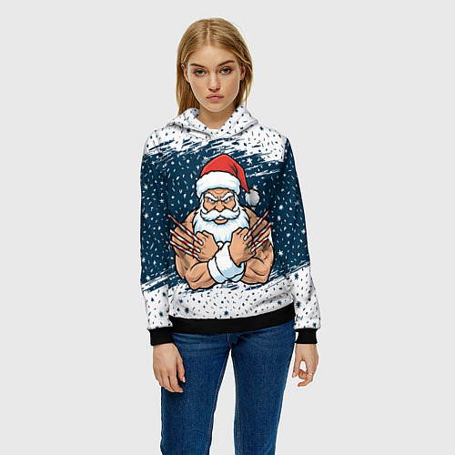 Женская толстовка Сантамаха / 3D-Черный – фото 3