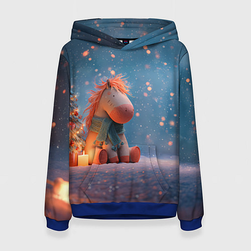 Женская толстовка Игрушечная лошадка 2026 / 3D-Синий – фото 1