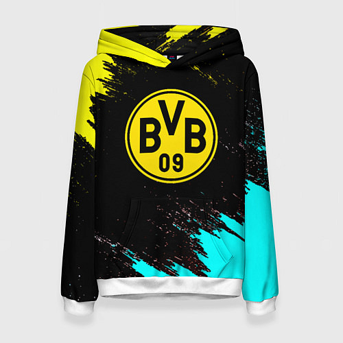 Женская толстовка Borussia краски штрихи / 3D-Белый – фото 1