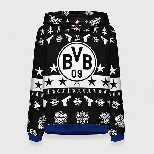 Женская толстовка Borussia x counter strike / 3D-Синий – фото 1