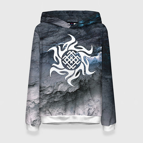 Женская толстовка Славянский символ оберег белобог / 3D-Белый – фото 1