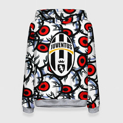 Толстовка-худи женская Ювентус глаза, цвет: 3D-меланж