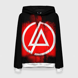 Толстовка-худи женская Linkin Park: Red style, цвет: 3D-белый
