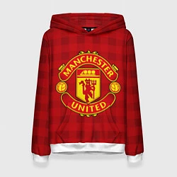 Толстовка-худи женская Manchester United, цвет: 3D-белый