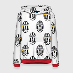 Толстовка-худи женская Juventus Pattern, цвет: 3D-красный