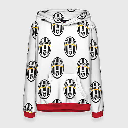 Женская толстовка Juventus Pattern / 3D-Красный – фото 1