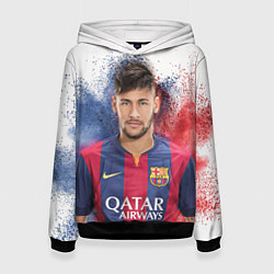 Толстовка-худи женская Neymar FCB, цвет: 3D-черный