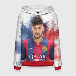 Толстовка-худи женская Neymar FCB, цвет: 3D-красный