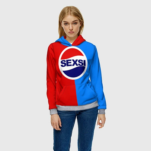 Женская толстовка Sexsi Pepsi / 3D-Меланж – фото 3
