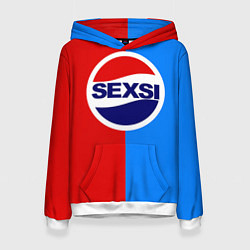 Толстовка-худи женская Sexsi Pepsi, цвет: 3D-белый