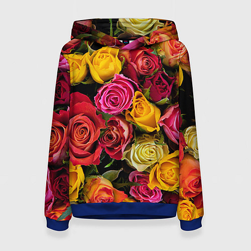 Женская толстовка Ассорти из роз / 3D-Синий – фото 1