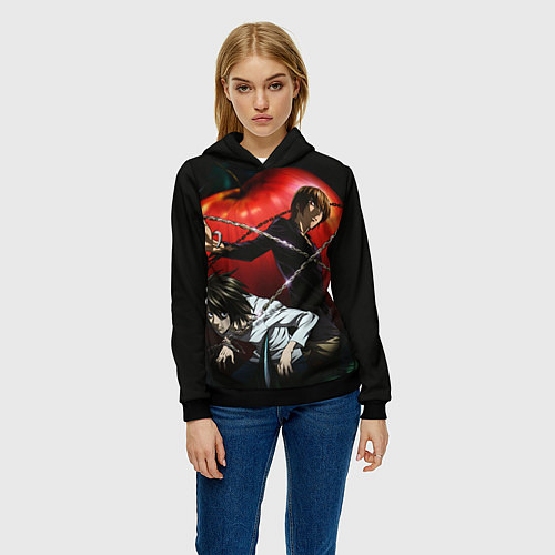 Женская толстовка Тетрадь смерти / 3D-Черный – фото 3
