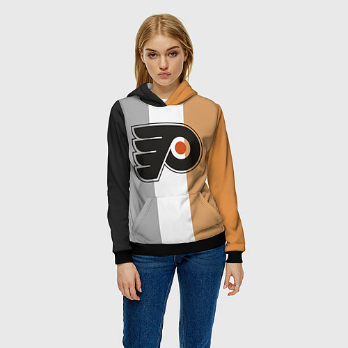 Женская толстовка Philadelphia Flyers / 3D-Черный – фото 3