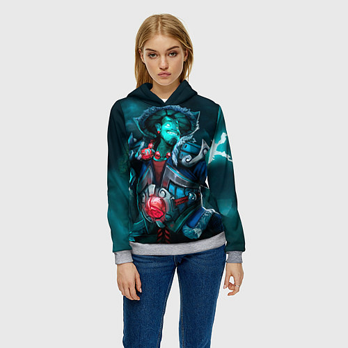 Женская толстовка Storm Spirit / 3D-Меланж – фото 3