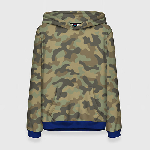 Женская толстовка Камуфляж: хаки / 3D-Синий – фото 1