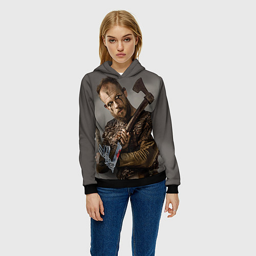 Женская толстовка Флоки / 3D-Черный – фото 3