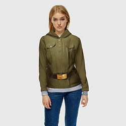 Толстовка-худи женская Униформа солдата, цвет: 3D-меланж — фото 2