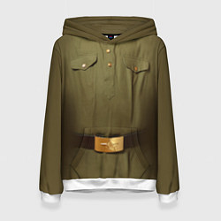 Толстовка-худи женская Униформа солдата, цвет: 3D-белый