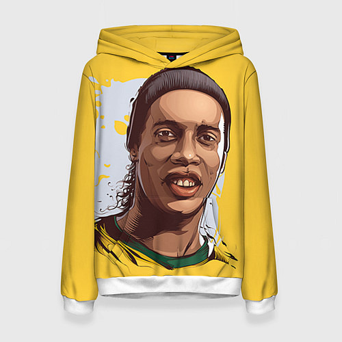 Женская толстовка Ronaldinho Art / 3D-Белый – фото 1