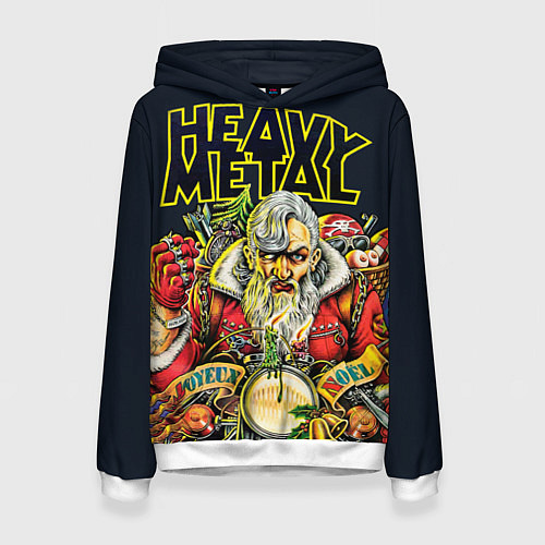 Женская толстовка Heavy Metal Santa / 3D-Белый – фото 1