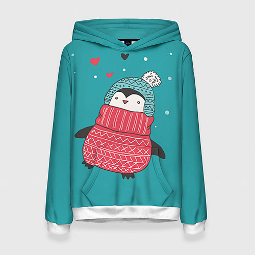 Женская толстовка Пингвинчик / 3D-Белый – фото 1