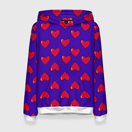 Женская толстовка Hearts Pattern / 3D-Белый – фото 1