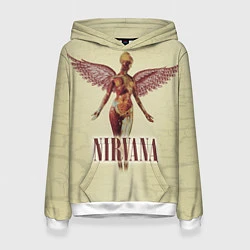 Толстовка-худи женская Nirvana Angel, цвет: 3D-белый