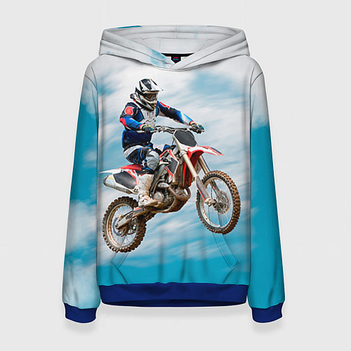 Женская толстовка Эндуро / 3D-Синий – фото 1