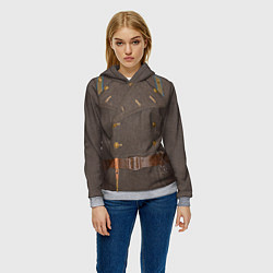 Толстовка-худи женская Шинель, цвет: 3D-меланж — фото 2