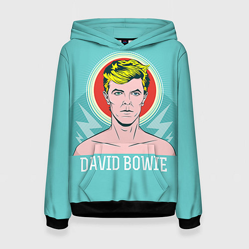 Женская толстовка David Bowie: pop-art / 3D-Черный – фото 1