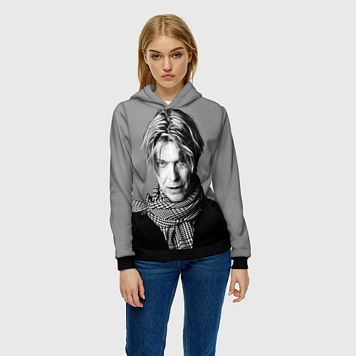 Женская толстовка Дэвид Боуи / 3D-Черный – фото 3