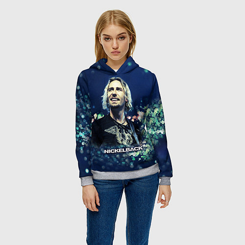 Женская толстовка Nickelback: Chad Kroeger / 3D-Меланж – фото 3
