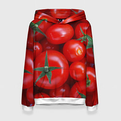 Толстовка-худи женская Томатная, цвет: 3D-белый