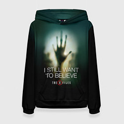 Толстовка-худи женская X-files: Alien hand, цвет: 3D-черный