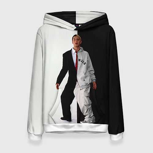 Женская толстовка Eminem: Black & White / 3D-Белый – фото 1