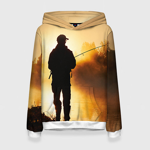 Женская толстовка Вечерний рыбак / 3D-Белый – фото 1