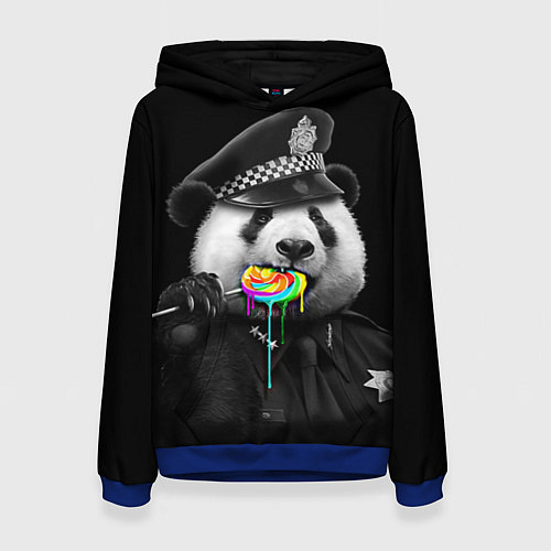 Женская толстовка Панда с карамелью / 3D-Синий – фото 1
