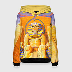 Толстовка-худи женская Iron Maiden: Pharaon, цвет: 3D-черный