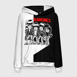 Толстовка-худи женская Ramones Boys, цвет: 3D-белый