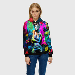 Толстовка-худи женская Боди-арт, цвет: 3D-черный — фото 2