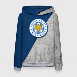 Толстовка-худи женская Leicester City FC, цвет: 3D-меланж